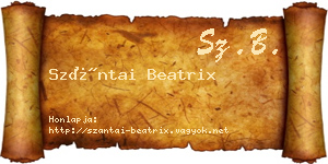 Szántai Beatrix névjegykártya