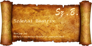 Szántai Beatrix névjegykártya