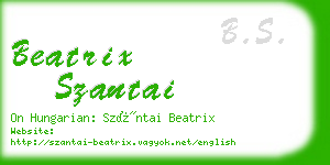 beatrix szantai business card